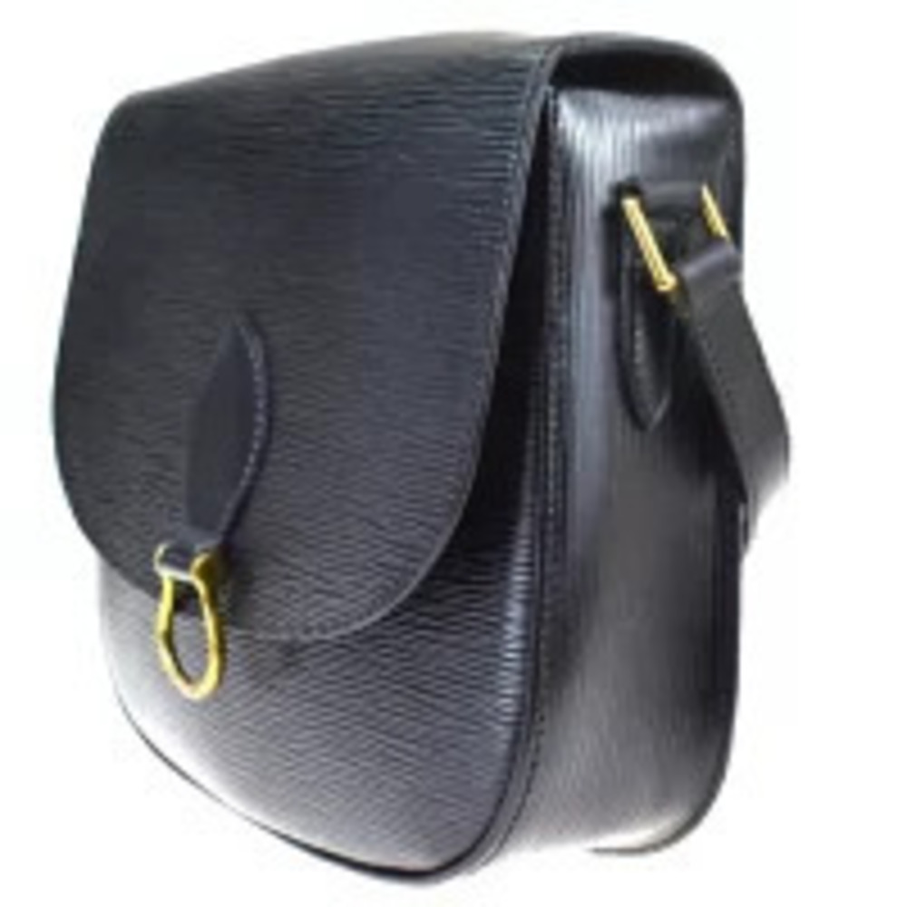 Louis Vuitton Shoulder Leather Black Cloud Bag Noir Epi Saint Black